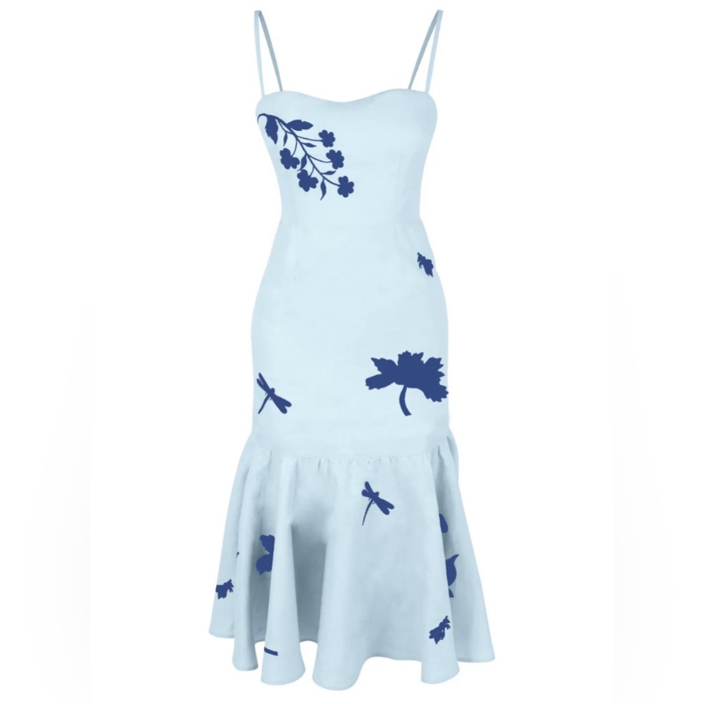 NWT FANM MON Gayelle Dress in Light Blue Size Medium